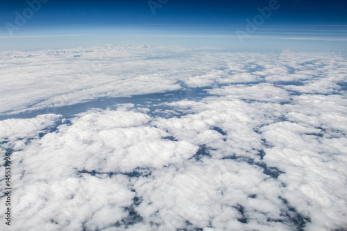 Cloudy skies over europe pictured from high altitude