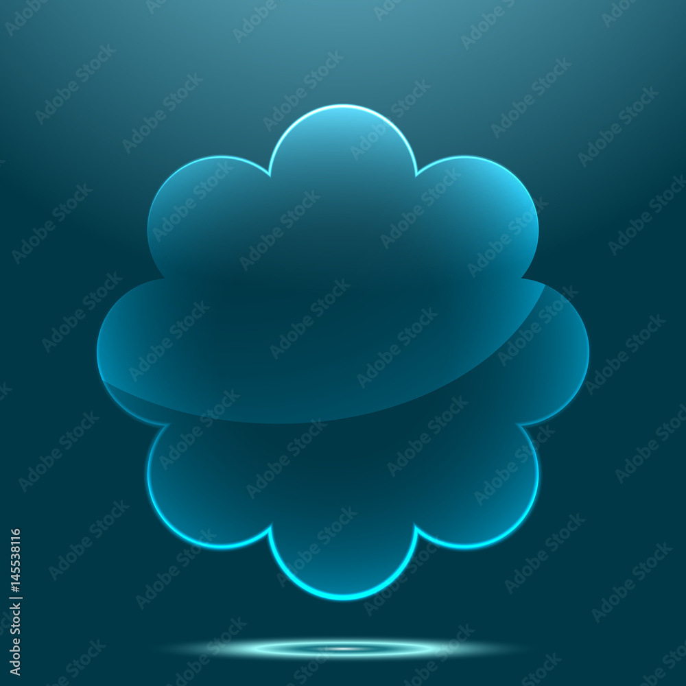 Transparent glossy glass label Transparent glossy glass label