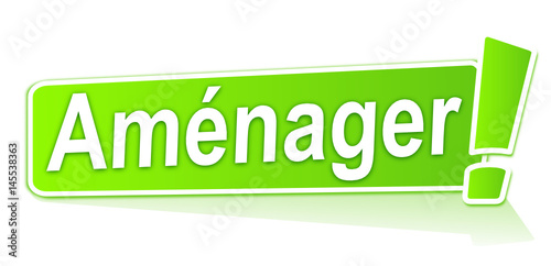aménager sur étiquette verte