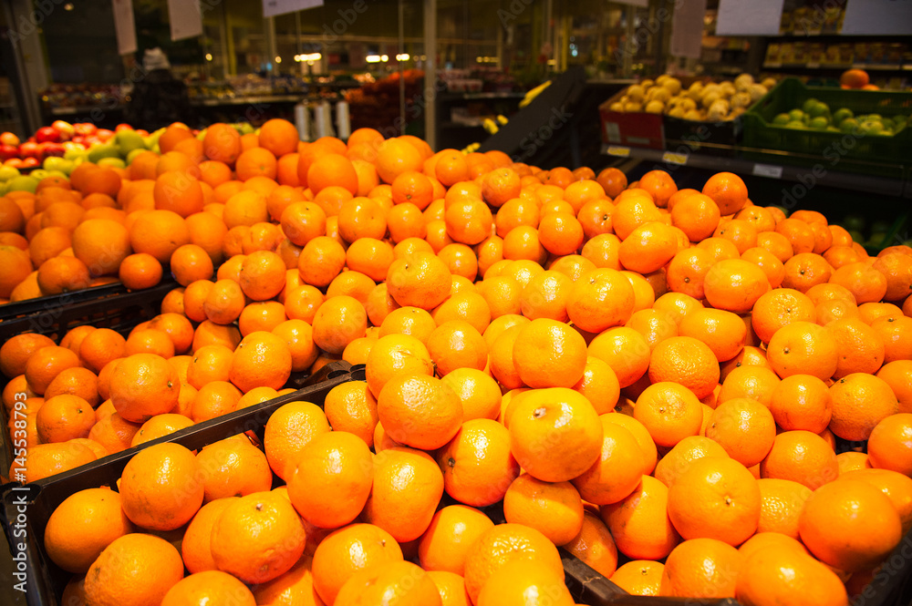 Oranges in supermarket