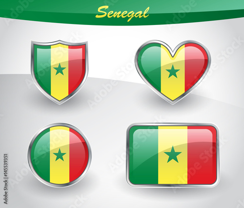 Free Download Glossy Senegal flag icon set - GFXLoad