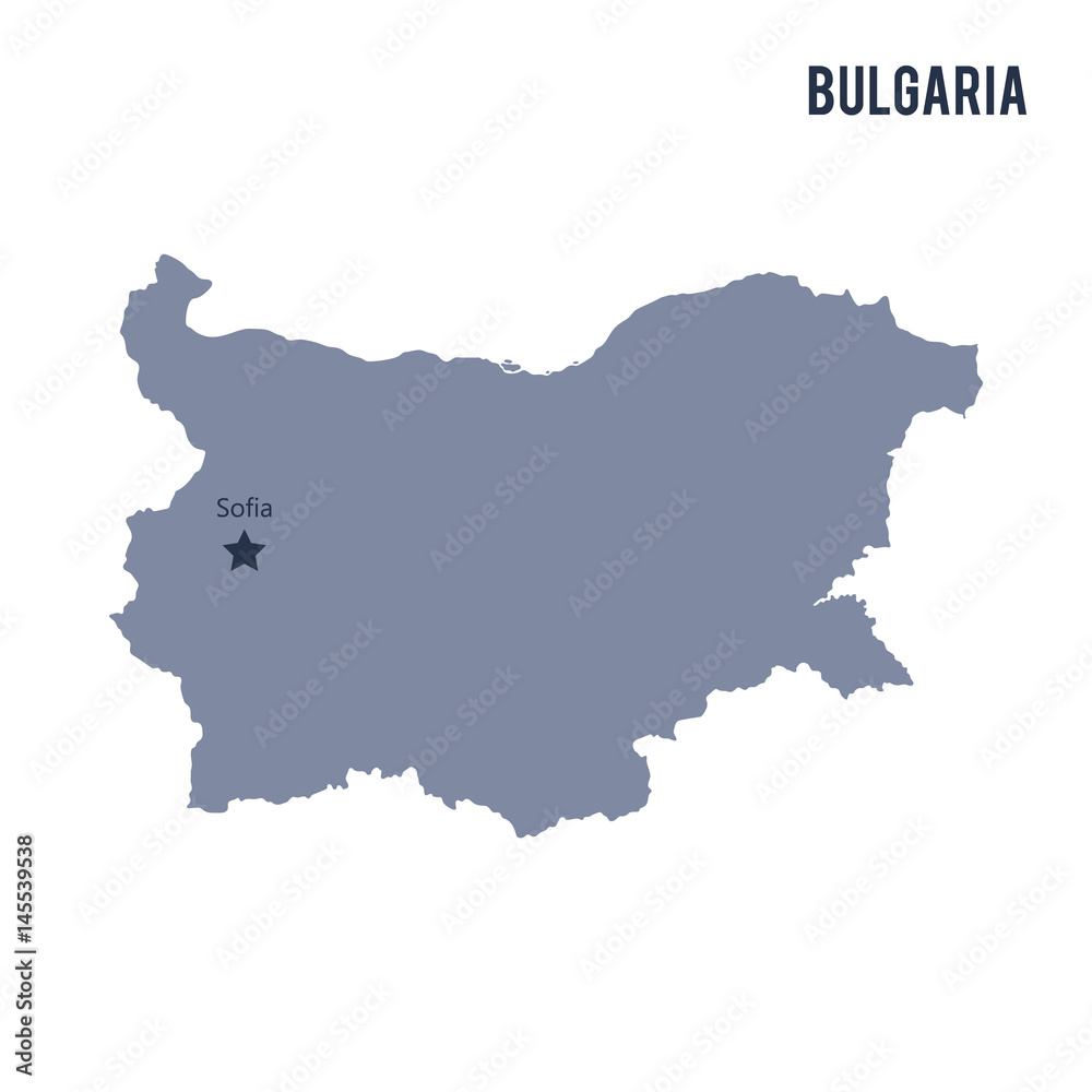 Vector map of Bulgaria isolated on white background.