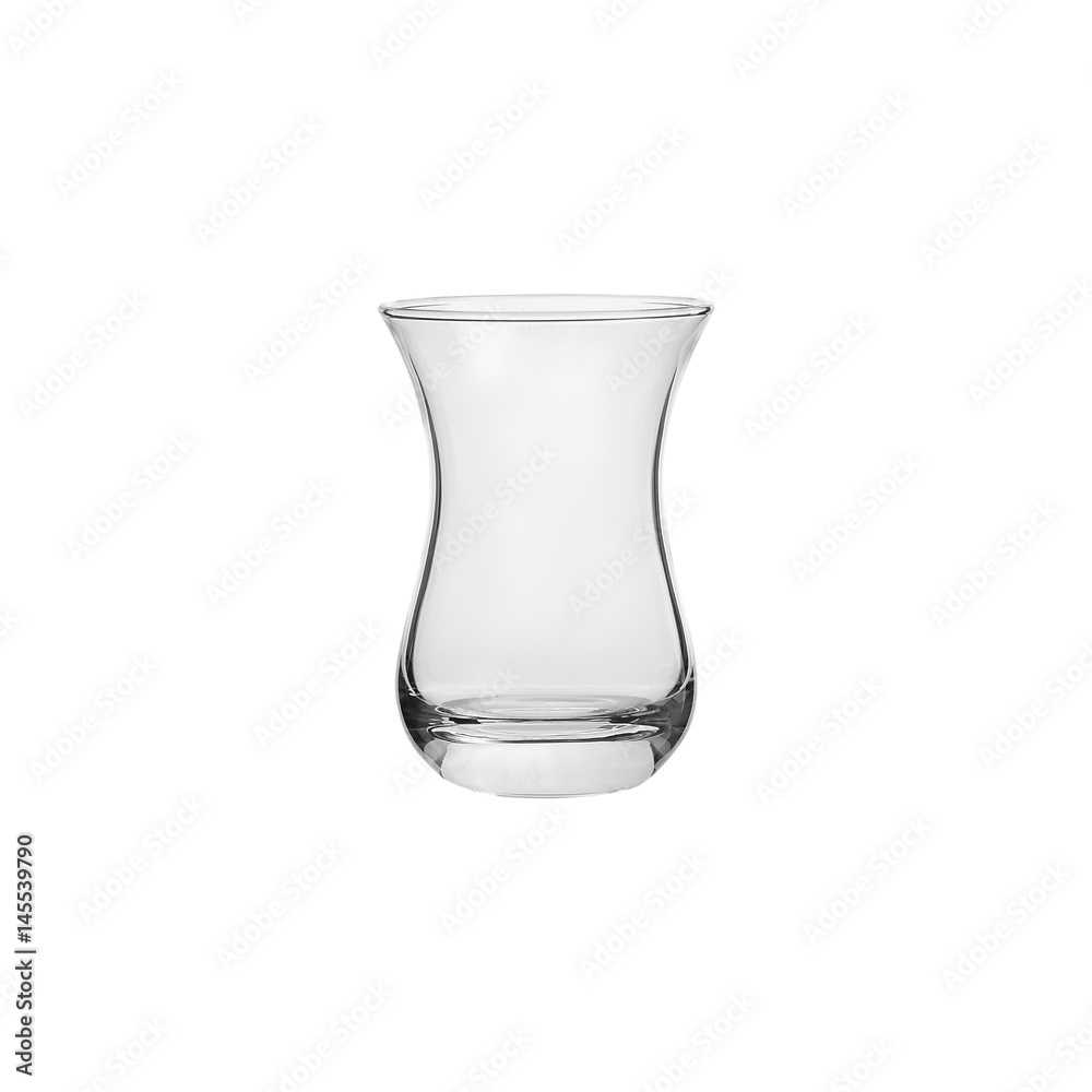 Glass transparent empty glass for drinks, isolated on white background. Glass transparent empty glass for drinks, isolated on white background.