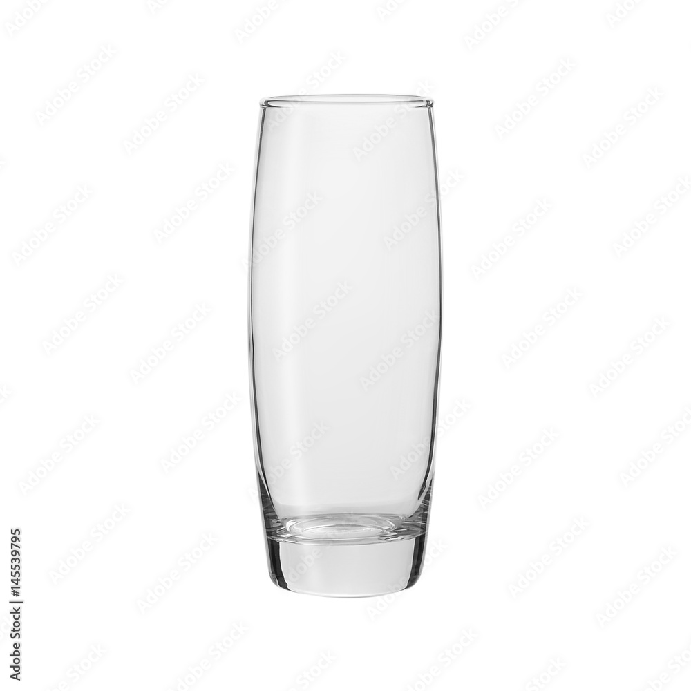 Glass transparent empty glass for drinks, isolated on white background. Glass transparent empty glass for drinks, isolated on white background.