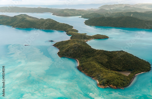 Tableau sur toile Aerial view of the Whitsunday Islands
