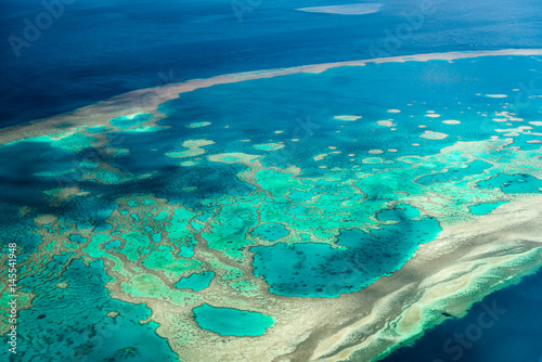 Fototapeta Naklejka Na Ścianę i Meble -  Aerial view of the Great Barrier Reef