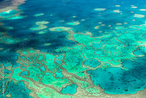Fototapeta Naklejka Na Ścianę i Meble -  Aerial view of the Great Barrier Reef