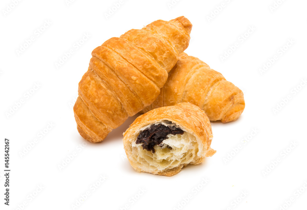Croissant with chocolate