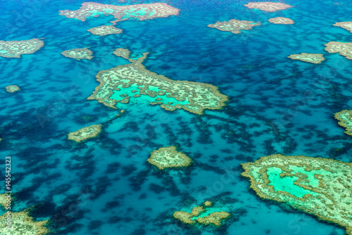 Canvas Print Aerial view of the Great Barrier Reef