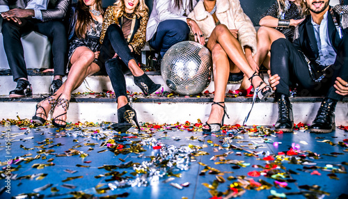 Fotografie, Obraz Friends having party in a nightclub