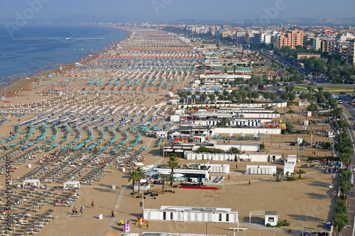 Rimini beach and city Italy summer season photo