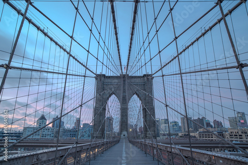 Brooklyn bridge during sunrise