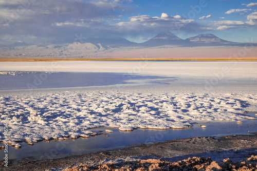 Laguna Tebinquinche landscape in San Pedro de Atacama, Chile photo