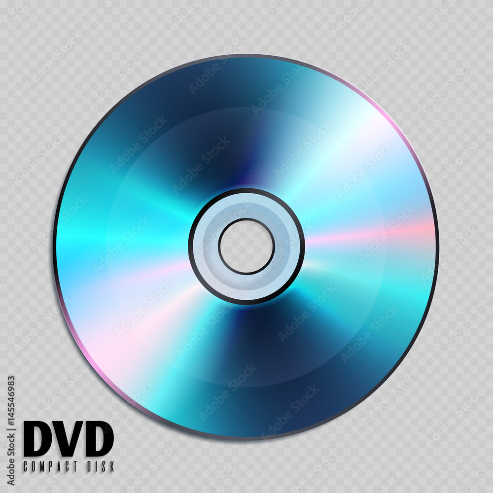 Realistic cd or dvd compact disk close up vector illustration Realistic cd or dvd compact disk close up vector illustration