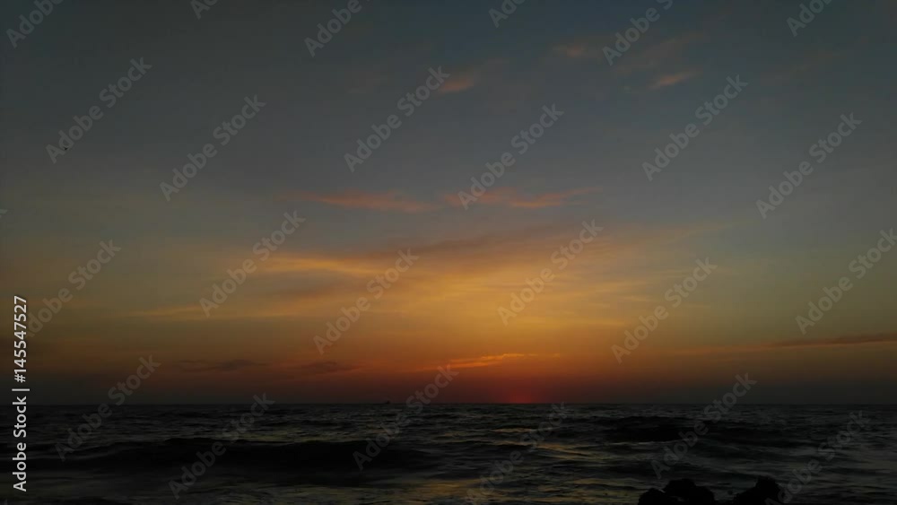 Timelapse sunset at sea side. Natural video Timelapse sunset at sea side. Natural video