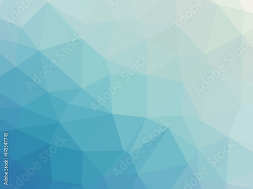 Abstract turquoise blue gradient polygonal background