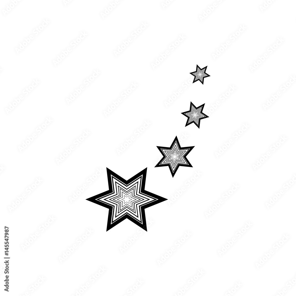 Pictogram stars favorite icon. Black icon on white background. Pictogram stars favorite icon. Black icon on white background.