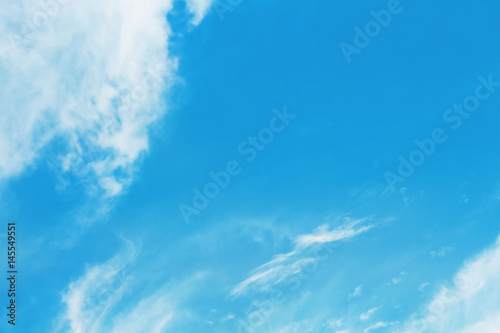 blue sky and soft white clouds