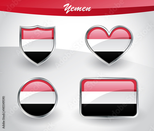 Glossy Yemen flag icon set Free Download Glossy Yemen flag icon set - GFXLoad