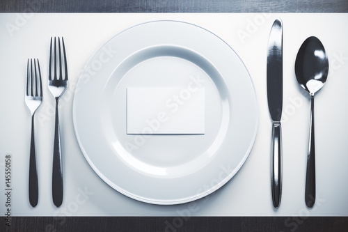Dinnerwear with white card