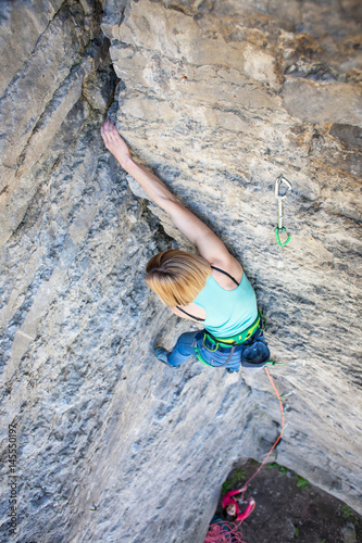 girl rock climber..