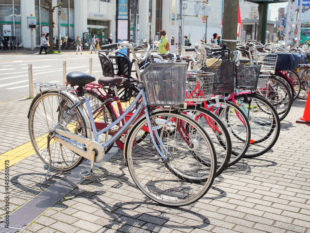 Bicycles parking in japan.