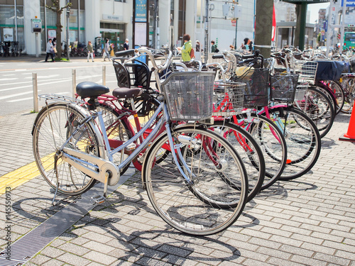 Bicycles parking in japan.