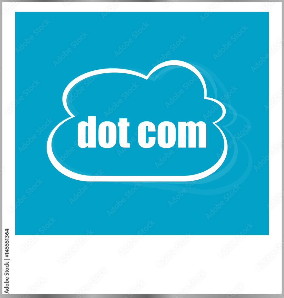 dot com words business concept, photo frame isolated on white dot com words business concept, photo frame isolated on white