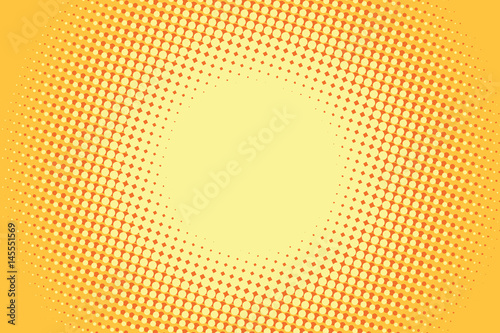 Yellow pop art retro comic background