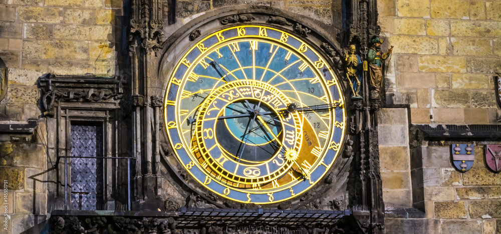 Obraz premium The Prague Astronomical Clock closeup