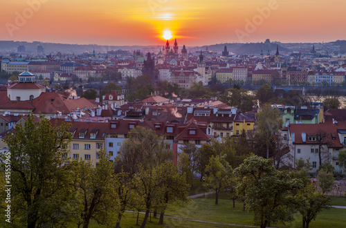 Sunrise in Prague, Czech Republic, Europe
