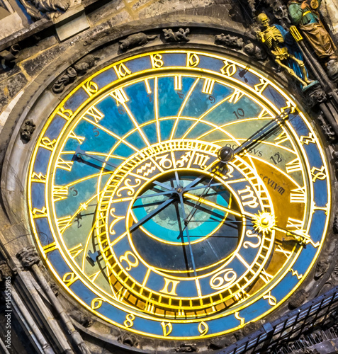The Prague Astronomical Clock closeup © HappyRichStudio