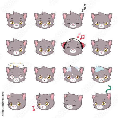 Kitty emoji set
