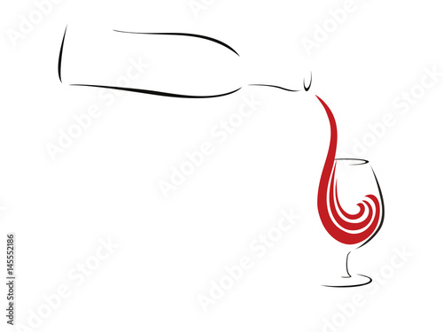 Abstract Red Wine
