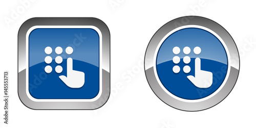Chrome  Web  Button - Blue