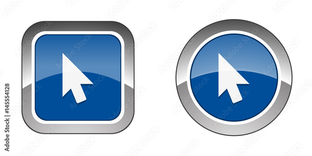 Chrome Web Button - Blue Chrome Web Button - Blue
