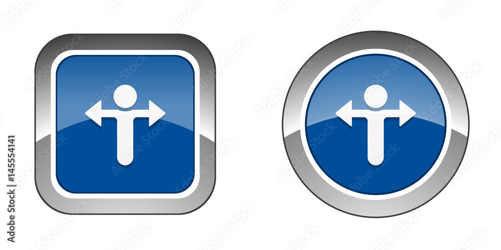 Chrome Web Button - Blue Chrome Web Button - Blue