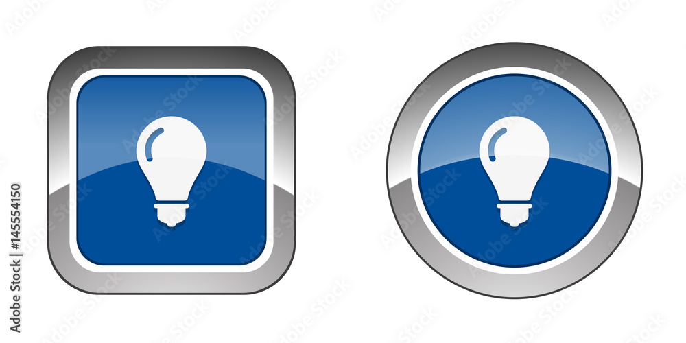 Chrome Web Button - Blue Chrome Web Button - Blue