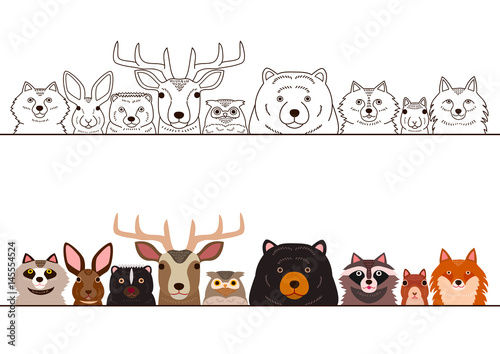 woodland animals border