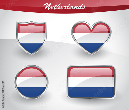 Free Download Glossy Netherlands flag icon set - GFXLoad