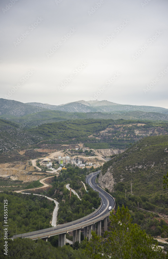 View of the Autobahn in Spain