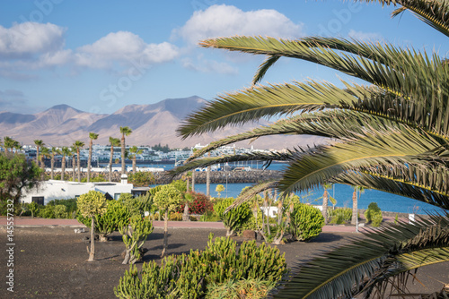 Touristic town of Playa Blanca, in Lanzarote, Canary Islands, Spain