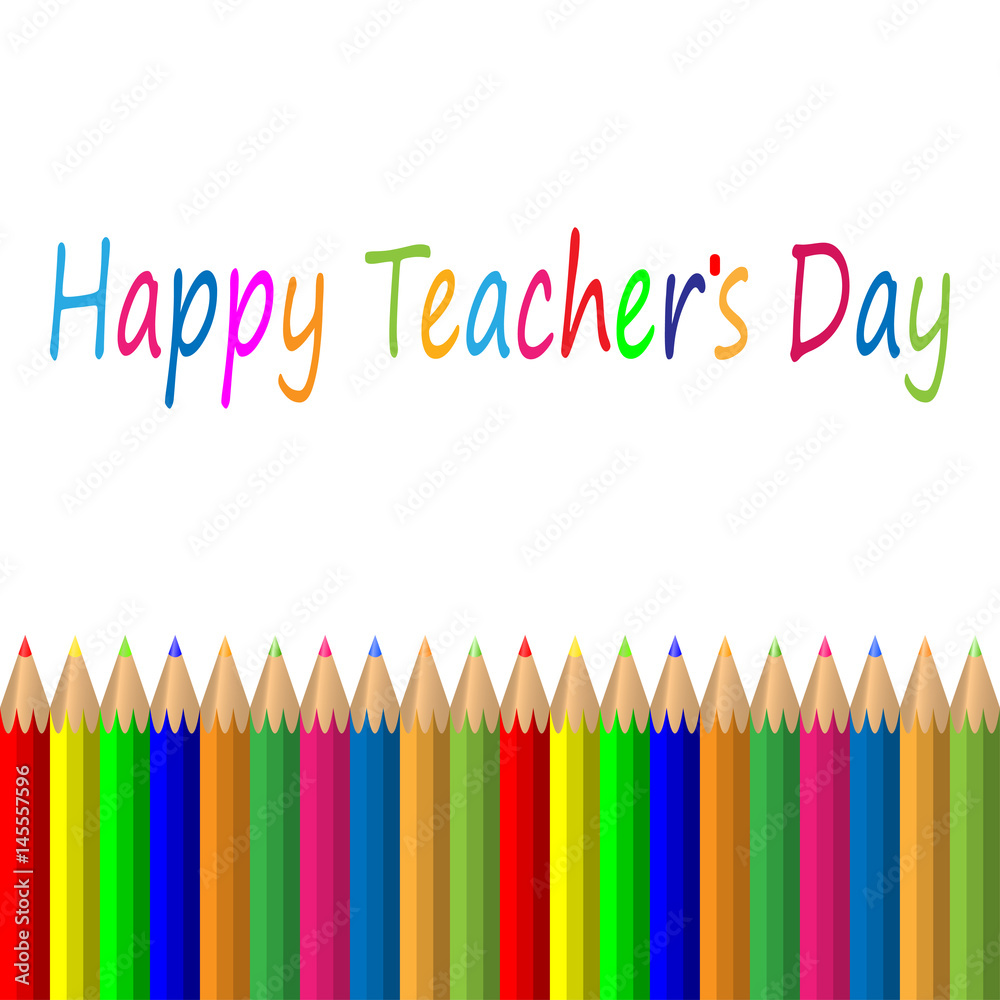 Fototapeta Vector Illustration of Teachers Day Holidays for Design, Website, Background, Banner. Greeting card