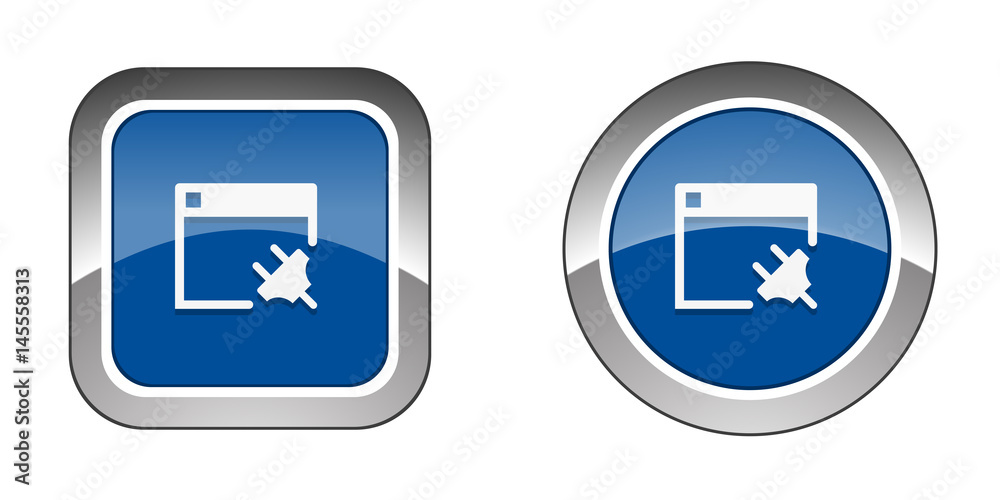 Chrome Web Button - Black Chrome Web Button - Black