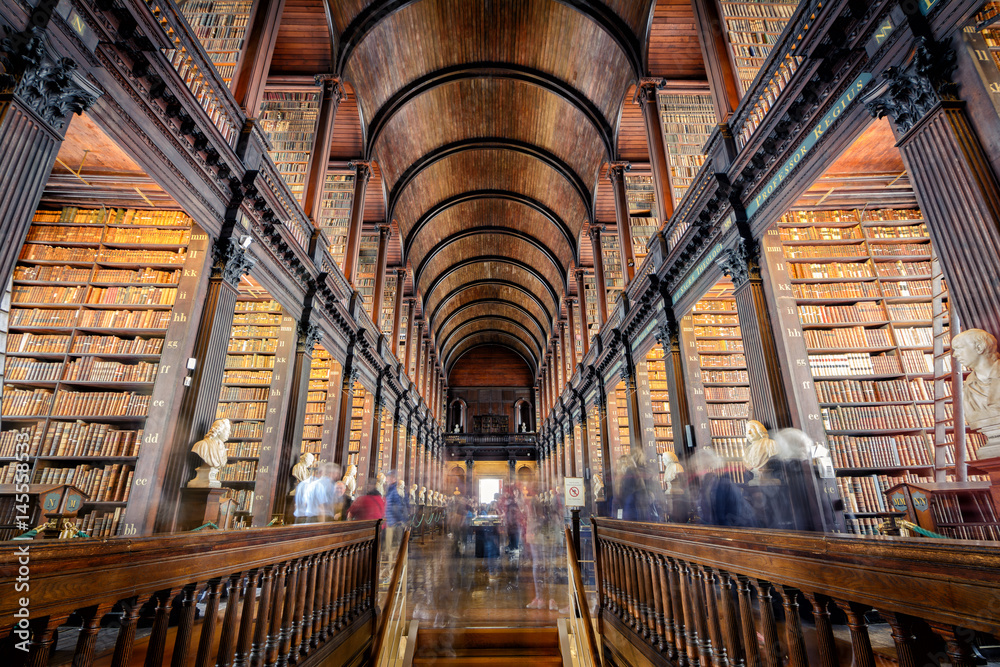 Obraz na płótnie trinity college library, Dublin w salonie