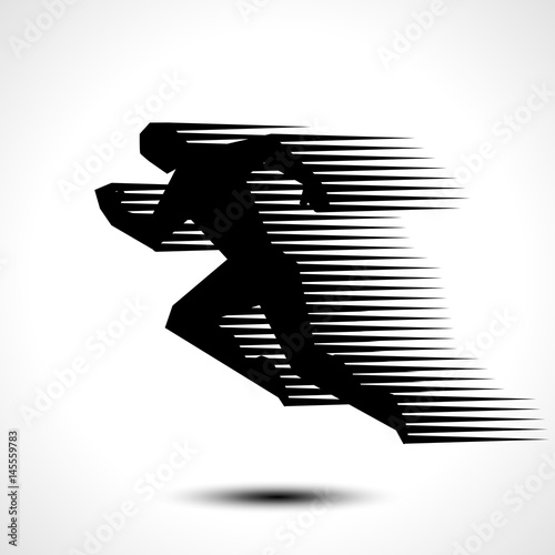 Running man icon. Vector illustration