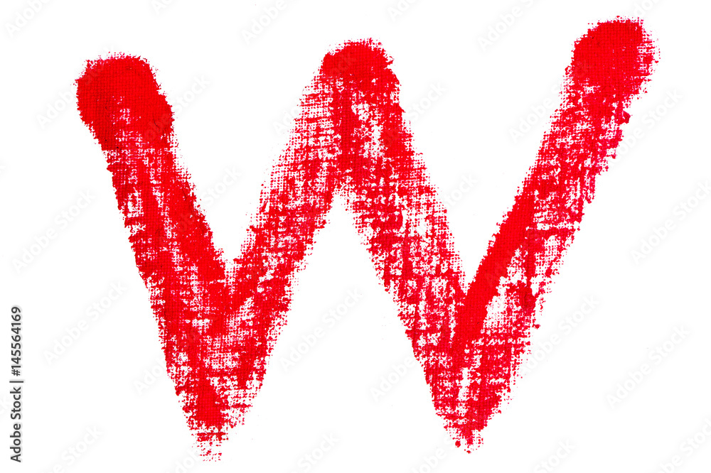 uppercase lipstick alphabet - capital letter W uppercase lipstick alphabet - capital letter W