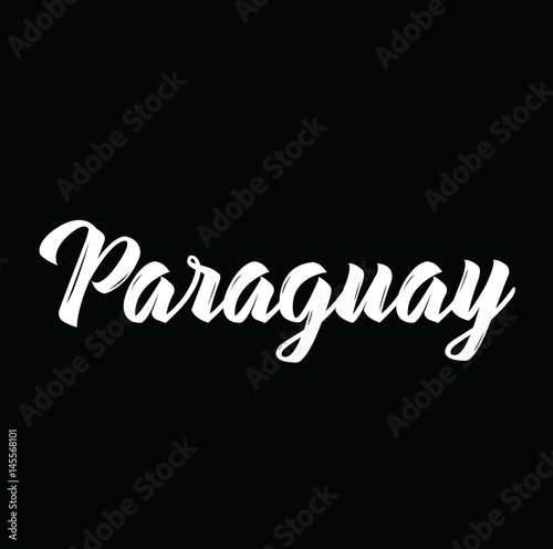 paraguay, text design. Vector calligraphy. Typography poster.