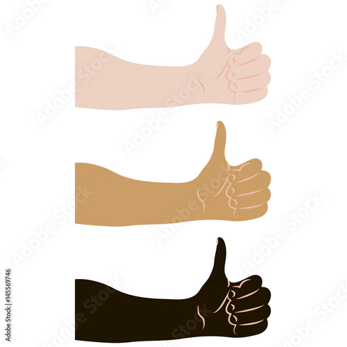 Thumb up gesture vector illustration