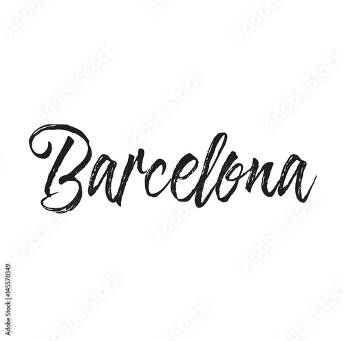 barcelona, text design. Vector calligraphy. Typography poster.text design. Vector calligraphy. Typography poster.